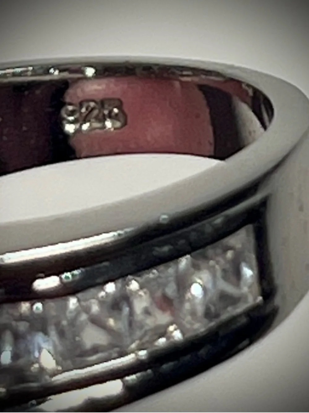 Vintage Cathedral-Style Cubic Zirconia Sterling Silver 925 Mounted Ring | Size 9